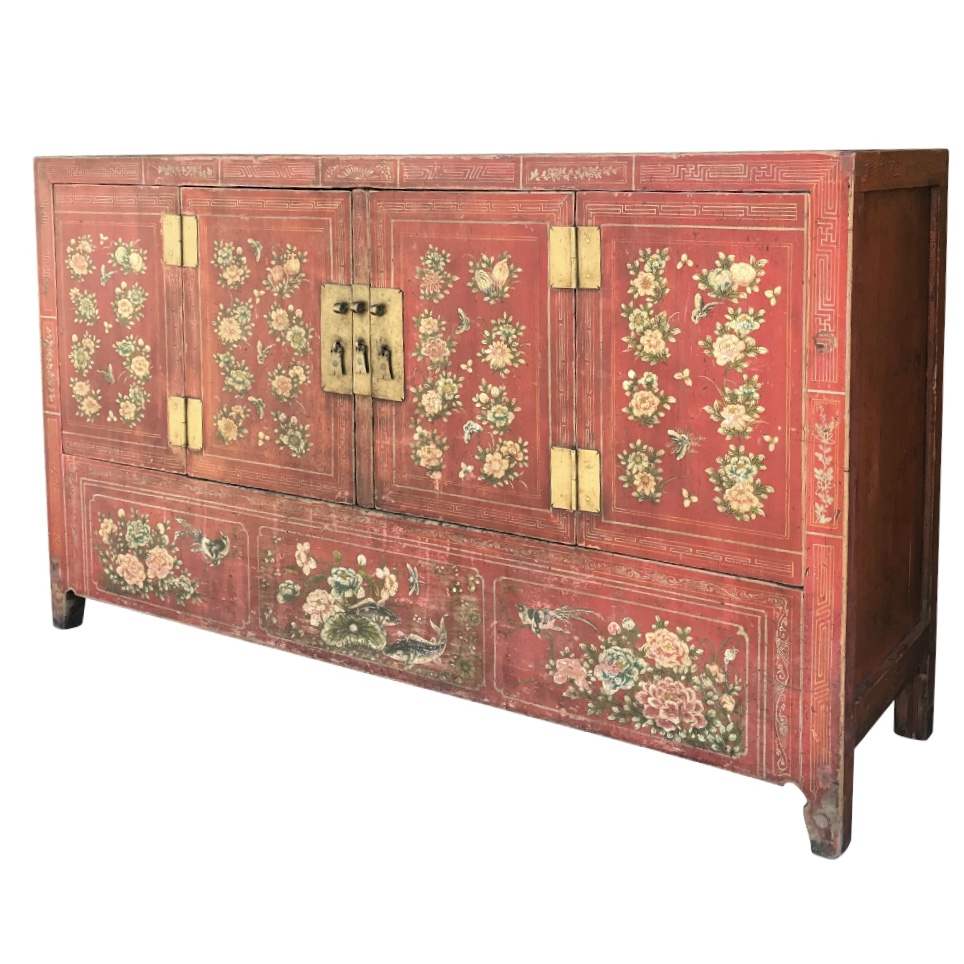 Antique asian store cabinet